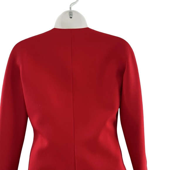 Vintage Valentino Boutique Skirt Suit Womens 4 Red‎ Made in Italy Two Piece 90s - Picture 9 of 16